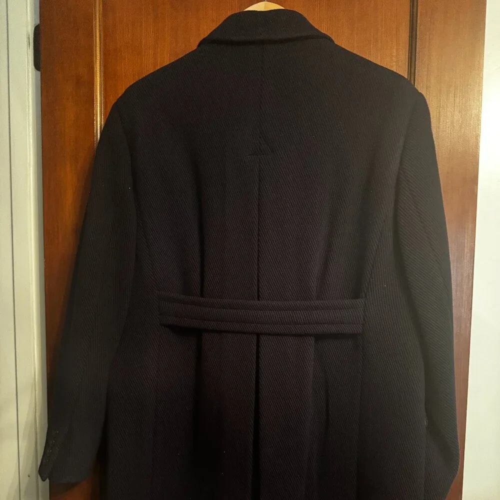 J.Crew Mens $598 Ludlow Topcoat Heavyweight Wool Navy Size 40S